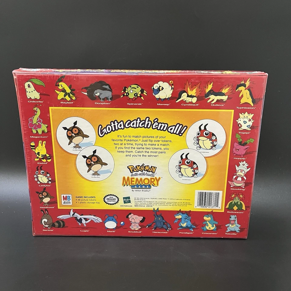 Vintage Pokemon Memory Game 2000 Y2K Gold & Silver Edition ~ New & Sealed - Image 4 of 4