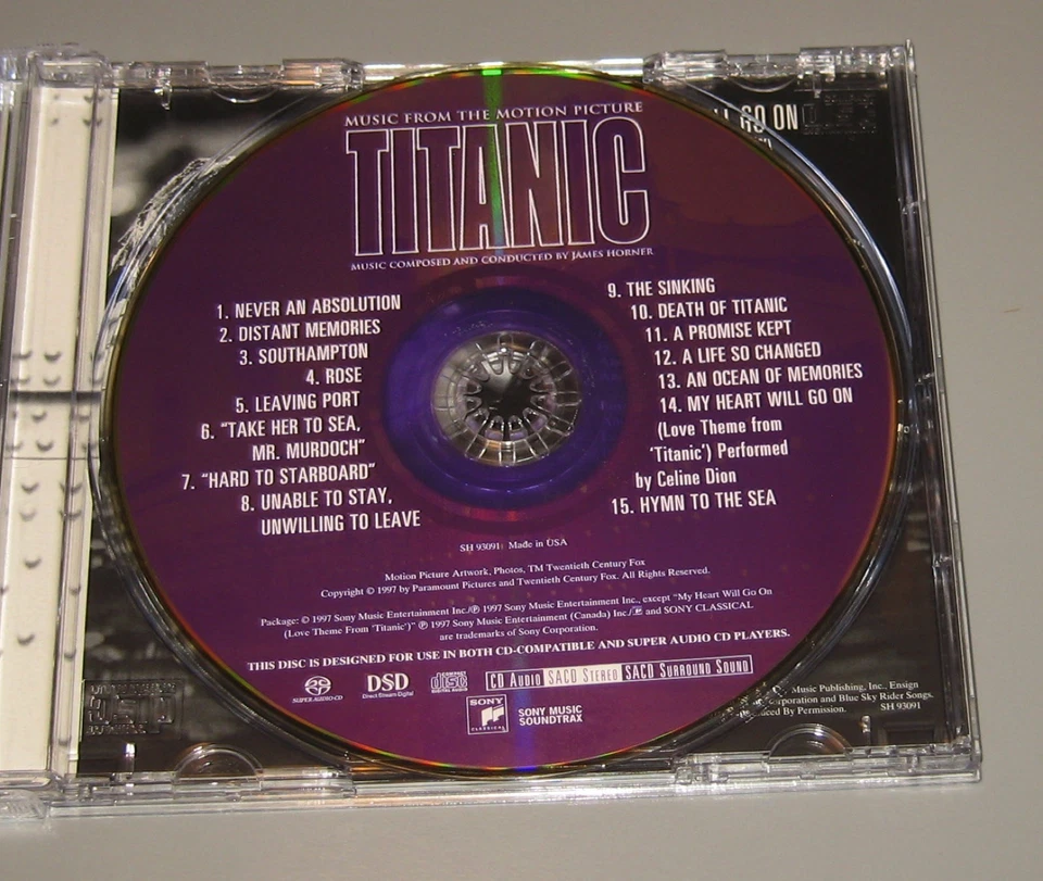 Titanic Music From The Motion Picture Hybrid SACD/CD James Horner - Image 4 of 4
