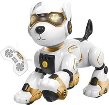 Robot Dog Toys for Kids, Remote Control Dog Robot, Voice Touch Control, Pro...