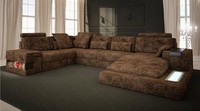 Ecksofa U-Form Sofa Couch Design Couch Textil Wohnlandschaft Bettfunktion Stoff