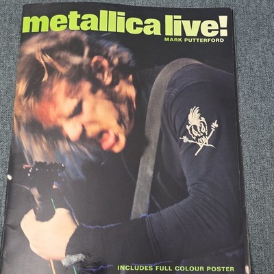 Metallica ''Live'' Softcover Book by Mark Putterford 1994 Omnibus Press w/ Poster