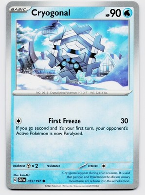 Cryogonal 055/197 Pokemon TCG SV: Obsidian Flames NM