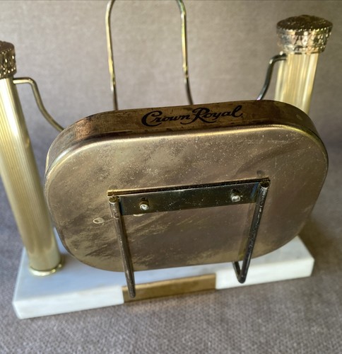 Vtg Crown Royal Seagram 1.75L Bottle Holder Swing Pourer W/ Marble Base 1960s - Picture 19 of 23