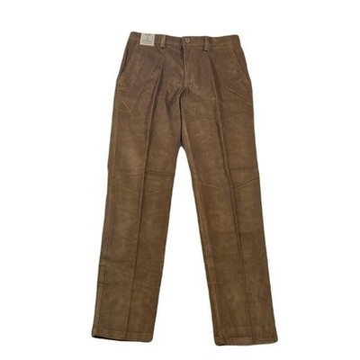 Kenneth Cole Slim-Fit Corduroy Pants Mens 33x32 Camel Brown Stretch $100 NEW