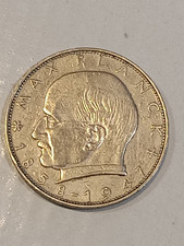 Alemania 2 marcos, 1957 Max Planck Marca de ceca "F" - Stuttgart