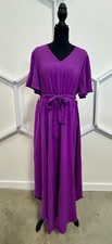 SheIn Unity Butterfly Sleeve Belted A-line Dress | XL | Purple