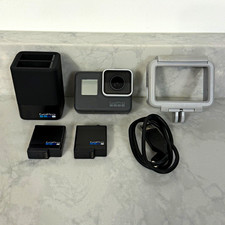 GoPro HERO 5 Black 4K Waterproof Dual Battery, Charger, Hard Case,  2 Batteries