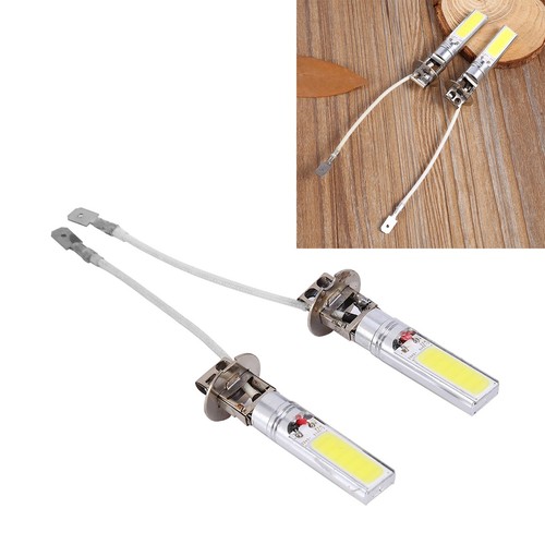 Car 2Pcs H3 COB LED Bright Xenon White 6000K Car Auto Fog Light Lamp Bulb 12V - Picture 5 of 7