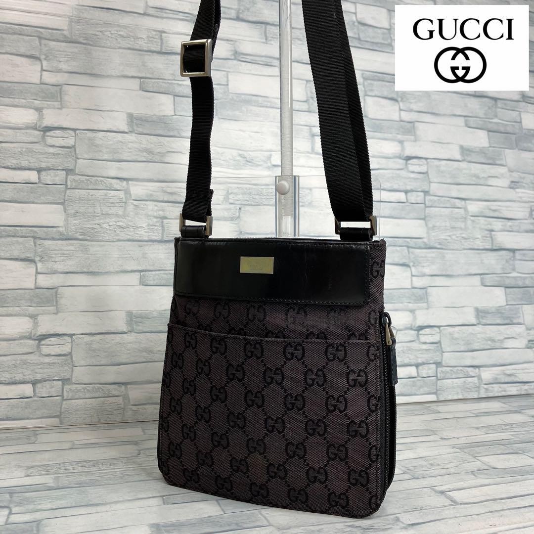 Gucci Shoulder Bag Gg Pattern 110 Canvas Crossbody Purse Designer Handbag