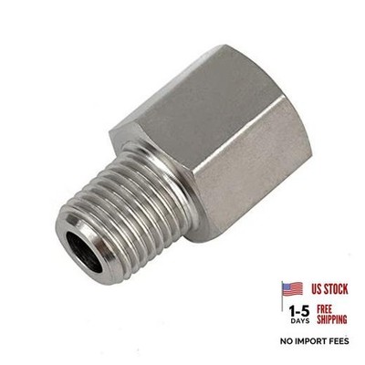 Yoebor 304 Stainless Steel Pipe 1/8'' NPT Male x 1/8'' G Female Thread 1 Pcs
