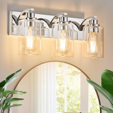ALAISLYC 3-Light Chrome Modern Bathroom Vanity Lights