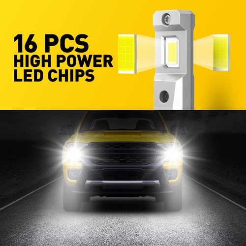 9005+H11 LED Headlight Combo Pack High Low Beam Bulbs Super Bright White CANBUS - Picture 2 of 15