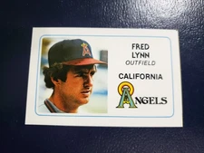Fred Lynn Angels 1981 PERMA-GRAPHICS PROOF SQUARE CORNERS