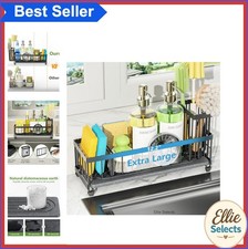 Sink Caddy Organizer Extra Large 12.2 Inch Diatomaceous Earth Drying Stone