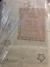 Pottery Barn Teen Hello Kitty Full Metallic Star Sheet Set NWT 100 Cotton