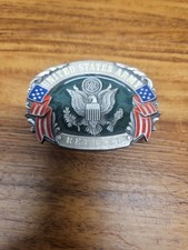 Vintage SISKIYOU United States Army Retired Belt Buckle T-6 USA Made Pewter