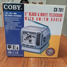 Coby CX-TV1 5 Black & White Television with A...