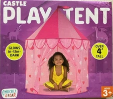 Chuckle & Roar Castle Pop-Up Kids Play Tent Glows In The Dark 4ft Tall NEW 3+