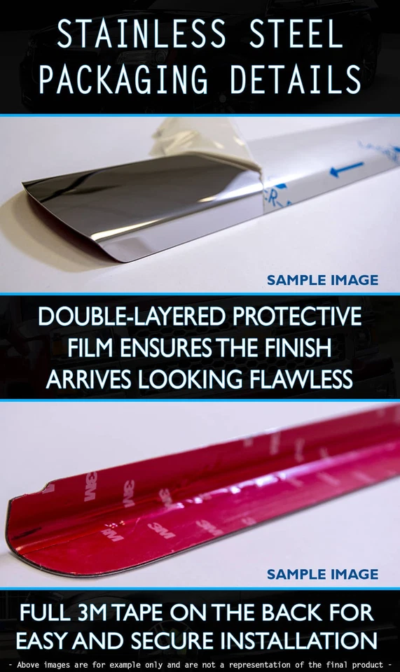 Moldura lateral estilo fábrica de acero inoxidable de 4 piezas para GMC Yukon 2015-2020 Foto 4 de 4