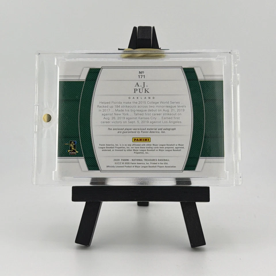 2020 Panini National Treasures Rookie Material Signatures A.J. Puk #171 /99 RPA - Image 2 of 4