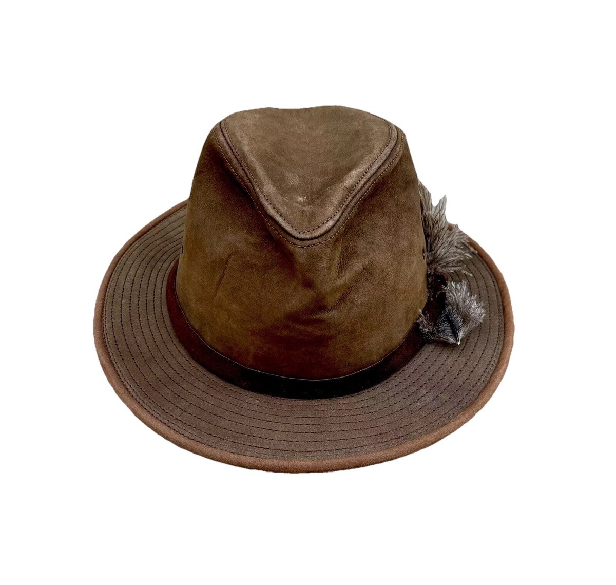 Vintage Henschel Brown Suede Leather Western Hat With  display picture 3