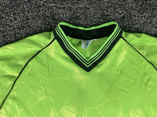 Vintage High 5 Soccer Jersey Mens Large Green Satin 90s Made in USA #11 - Picture 2 of 10