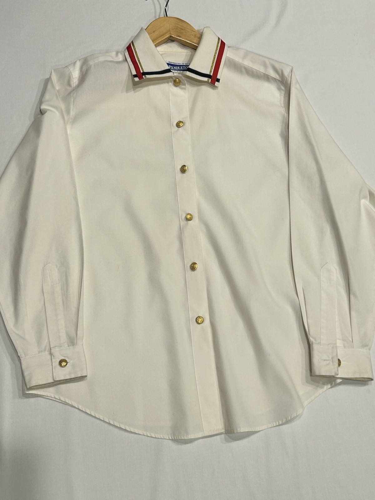 Pendleton White Button Down Women’s Blouse Excell… - image 2