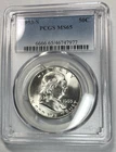 1953-S Franklin half Dollar Bright White PCGS MS65