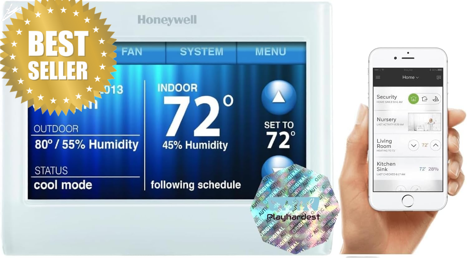Honeywell TH9320WF5003 WiFi Thermostat Color Touchscreen 5-Year Warranty