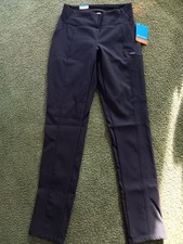 COLUMBIA Women's Fleece Lined Active Fit Straight Leg Pants Black Size S NWT