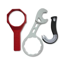 Fluidmaster 4" Toilet Flush Valve Repair Kit Tools Red White Black, 3 Pcs