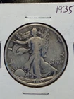 1935 Walking Liberty half dollar circ 90% Silver