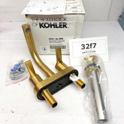 KOHLER K-33591-4K-2MB Elate Centerset Bathroom Sink Faucet Brushed Moderne Brass