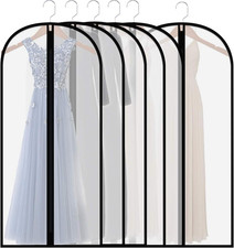 Extra Long Dress Garment Bags 60In Clear Hanging Lightweight Breathable Dust Pro