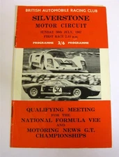 SILVERSTONE 30 Jul 1967 BARC National Formula Vee Races Official Programme