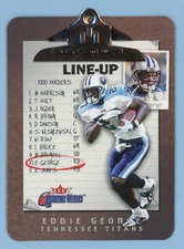 2001 fleer game time line-up Eddie George card #10 of 15 E titans