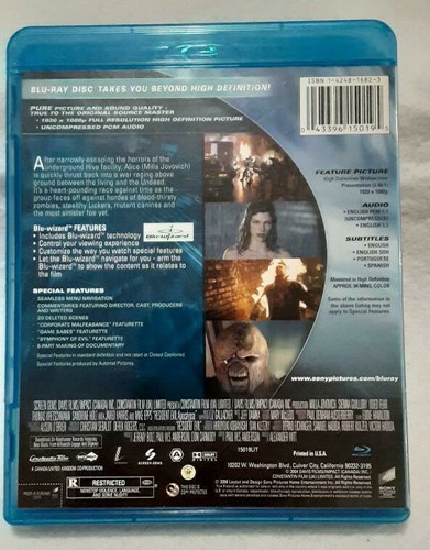 Resident Evil : Apocalypse Blu Ray (DVD) HD - Picture 2 of 3