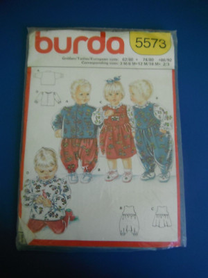 Vintage Burda Fun Wear Schnittmuster #5573 Kleinkind Kleidung Schnitt