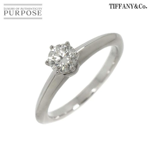 Tiffany & Co. Solitär Diamant PT950 US Größe Nr. 5 Damen Ring gebraucht B0503