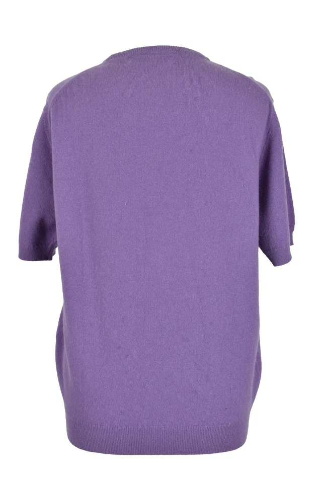 Jersey BUERBRRY Púrpura Talla 44"/112Cm Mujer Mangas Cortas Pullover De Colección Foto 2 de 4