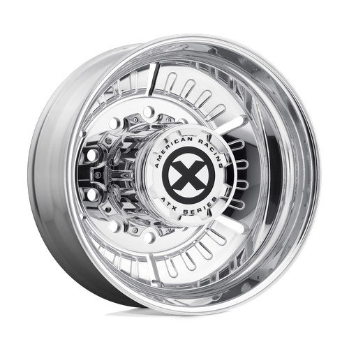 4 New 24.5X8.25 American Racing ATX AO403 Roulette Polished Rear 10X11 ...