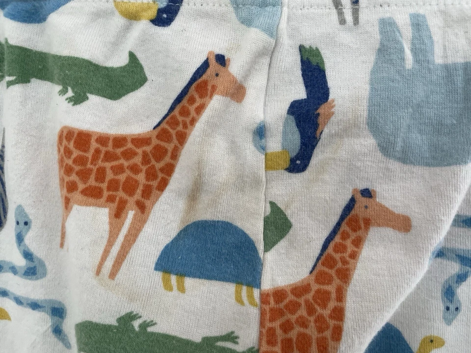 Pantalones de pijama Carter's blancos 4T coloridos con estampado de animales de safari 100 % algodón para niños pequeños Foto 4 de 4