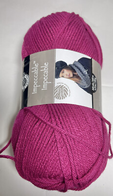 LOOPS & THREADS IMPECCABLE Yarn 1-pk. RICH ORCHID . I COMBINE SHIPPING, Read Det