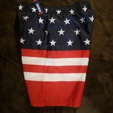 Men's LARGE Swim Shorts Swimming Trunks with Lining 2 side pockets BNWT