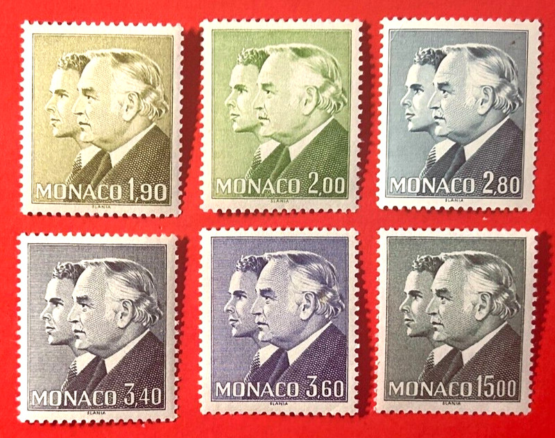 MONACO Sc#1506-07,1296,1511-12,1514, 1983-87 Rainer III&PR Albert MNHOGXF 10-356