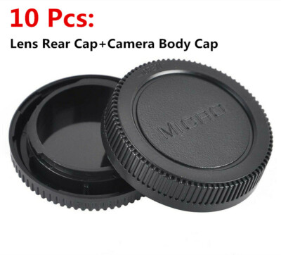 10 Pcs M4/3 Mount Lens Rear Cap Back Cover + Camera Body Cap Cover for Micro 4/3