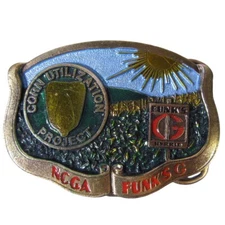 Funk's G Hybrid NCGA Corn Utilization Project Belt Buckle Research Seeds