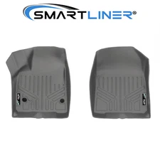 SMARTLINER Floor Mats 1st Row Gray OEM TPE 2017-2021 GMC Acadia Chevrolet Blazer