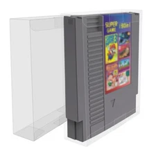25x NINTENDO NES GAME CARTRIDGE - CLEAR PROTECTIVE BOX PROTECTOR DISPLAY CASE