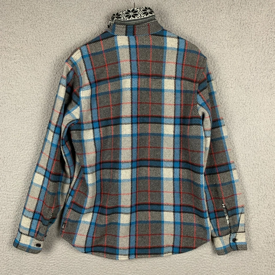 Howe Shacket Mens Large Blanket Shirt Heavyweight Plaid Woven Button Up - Image 2 of 4